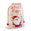 Sleigh Bells Large Canvas Novelty Christmas Sack - Oh What Fun