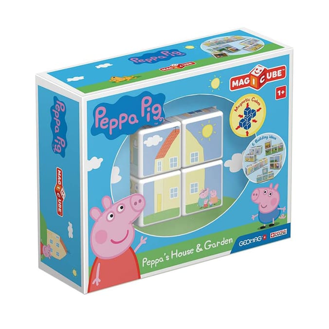 Geomag Magicube Peppa Pig Peppa's House and Garden - 4 Cubes - Building Set With Magnetic Cubes