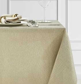 Winter Charm Sparkle Table Cloth 229x137cm - Gold