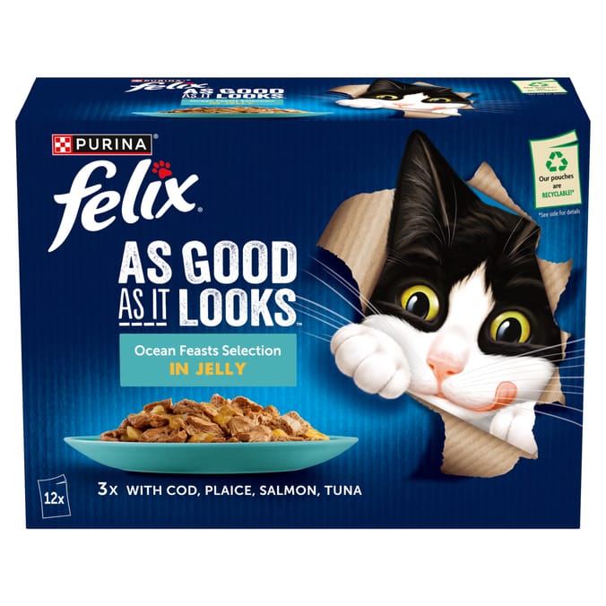 Felix As Good As It Ocean Feasts Selection in Jelly 12 x 85g