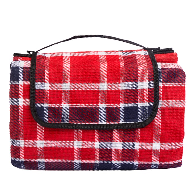 Lakescape Check Deluxe Picnic Blanket - Red
