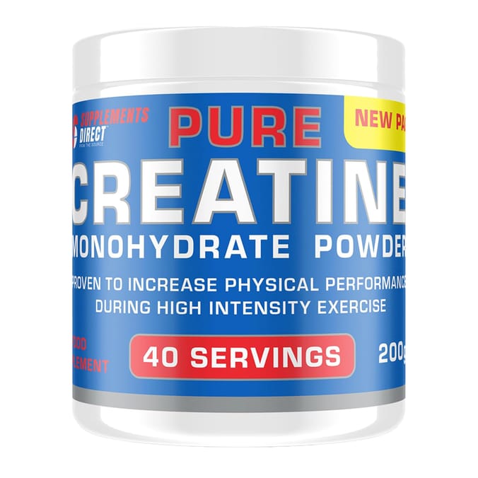 Supplements Direct Creatine Monohydrate Powder 200g 40 Servings - Pure Creatine