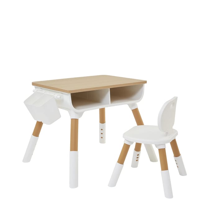Kids Scandi Height Adjustable Table and Chair Set