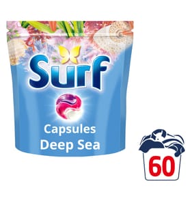 Surf 3in1 Laundry Washing Detergent Capsules 60 washes - Deep Sea