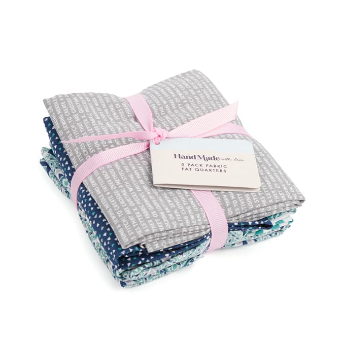 Hand Made With Love Fabric Fat Quarters 5 Pack - Geometric