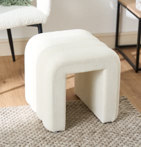 Home collections U-Shaped Foot Stool - Cream