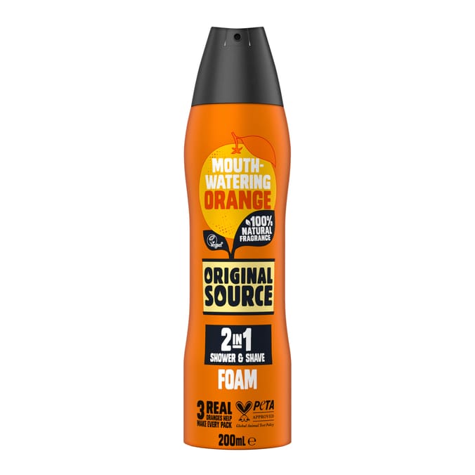 Original Source Orange 2 In 1 Shower & Shave Foam 200ml