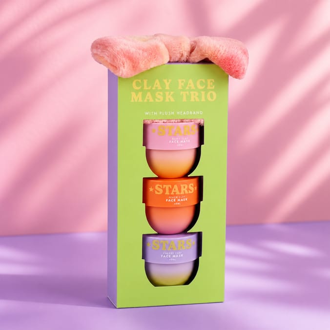 Stars Beauty Face Masks Trio & Headband Gift Set