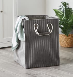 Home Collections Tufted Laundry Basket - Grey