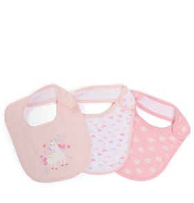  Purebaby Baby Bib 3 Pack - Pink