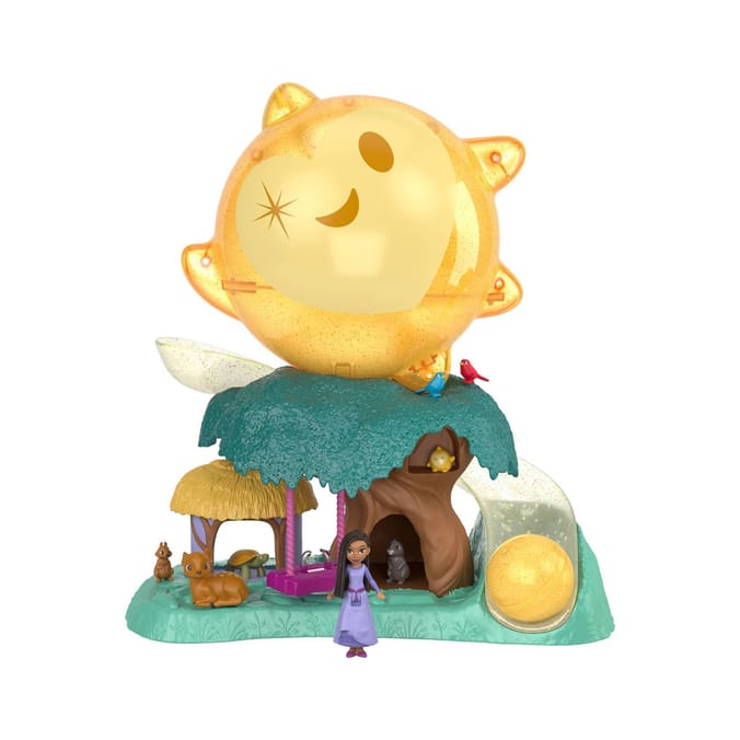 Disney Wish Magical Star Playset with Asha of Rosas Mini Doll & 7 Surprise Wish Orbs