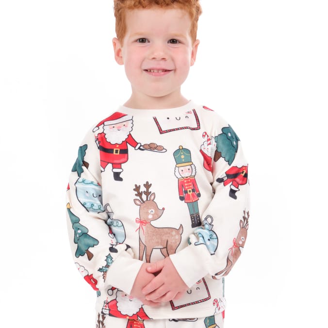 Sleigh Bells By Originals Santa & Friends Fleece Pyjamas