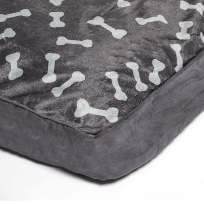 MyPets Large Plush Bed Bones Print