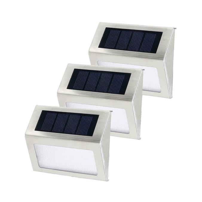 Firefly Solar Stainless Steel Step Light x3