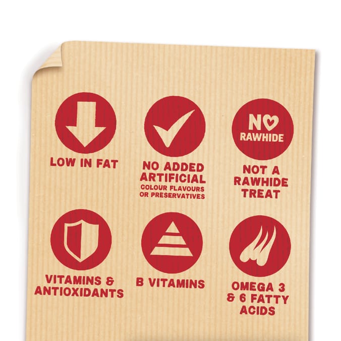 Bakers Sizzlers Bacon Flavour Dog Treats 6 x 90g Home Bargains