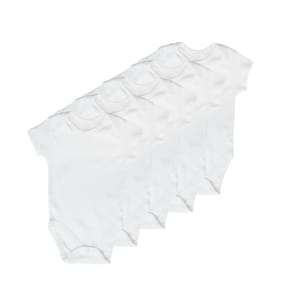 Pure Baby White Baby Body Suit 5 Pack