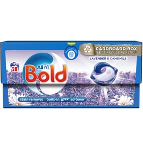 Bold All-in-1 Pods Washing Liquid Capsules Lavender & Camomile 28 Washes