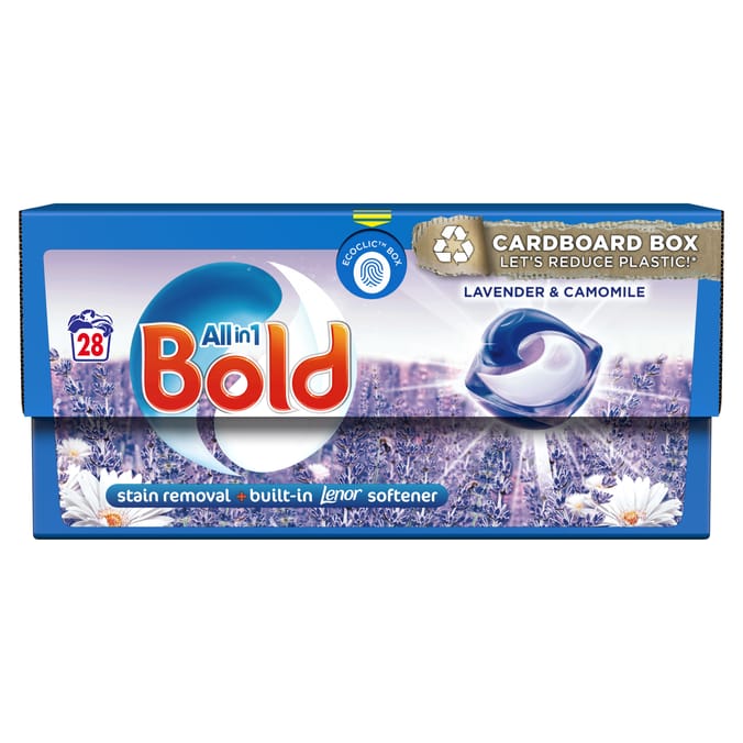 Bold All-in-1 Pods Washing Liquid Capsules Lavender & Camomile 28 Washes