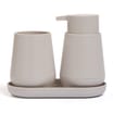 Bath Soap Dispenser, Tumbler & Tray Set