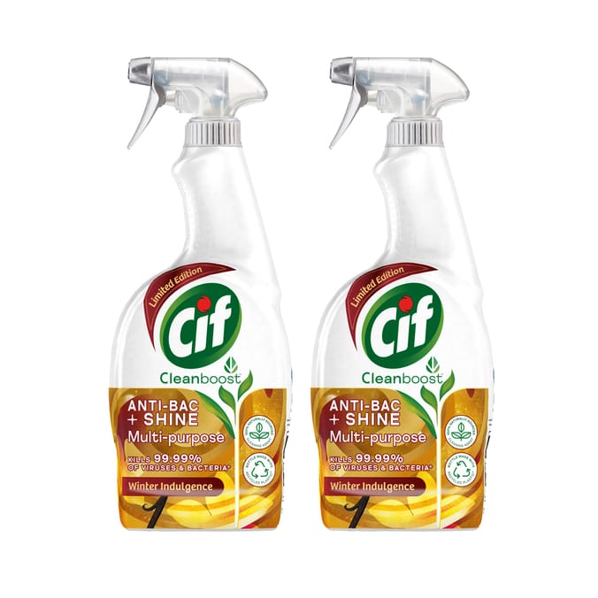 3 Cif Limited Edition Winter Indulgence Anti-bac & Shine Multipurpose Cleaner Spray 700ml x2
