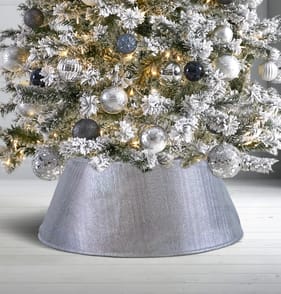 Festive Feeling Christmas Tree Skirt - Silver