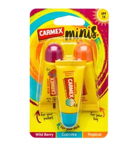 Carmex Mini Tube Trio Lip Balms SPF15