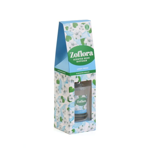 Zoflora Scented Reed Diffuser 100ml Linen Fresh Home Bargains