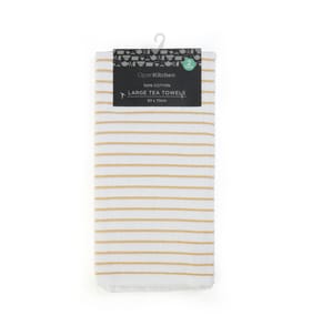 Open Kitchen Large Tea Towels - Orange Stripe