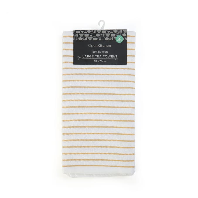 Open Kitchen Large Tea Towels Stripe