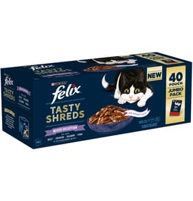 Felix Tasty Shreds Mixed Selection Wet Cat Food 40 x 80g
