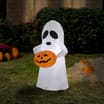 Haunted House 3ft Self Inflating Ghost With Pumpkin