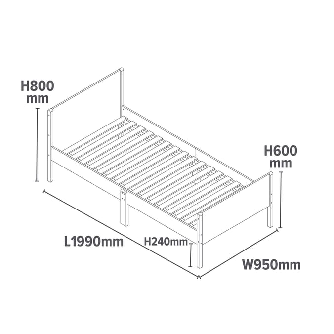 Liberty House Toys Kids Single White Bed