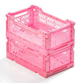 Utility Set Of 2 Small Collapsible Basket - Pink