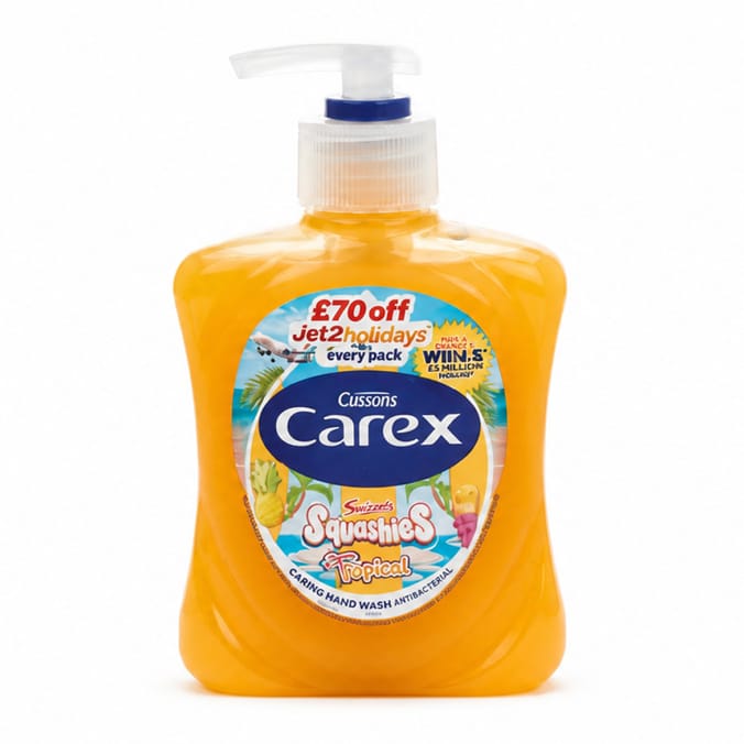 Carex Squashies Drumstick Antibacterial Hand Wash 250ml - Tropical