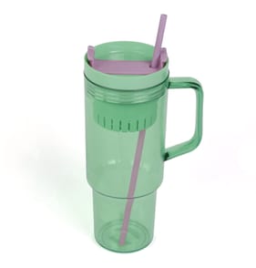 Hydrate 40oz Fruit Infuser Tumbler - Mint With Purple Straw