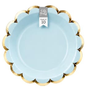 Let's Party Scalloped Paper Plates 10 Pack - Blue