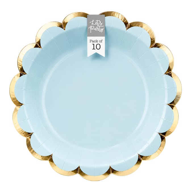 Let's Party Scalloped Paper Plates 10 Pack