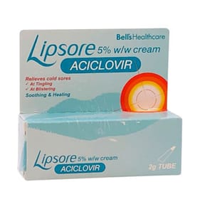 Lipsore 5% w/w Cream Tube 2g