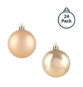 Festive Feeling 4cm Christmas Baubles 24 Pack - Gold