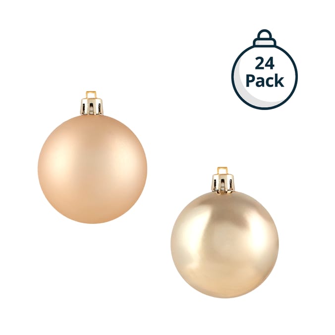 Festive Feeling 4cm Christmas Baubles 24 Pack