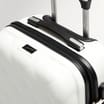 Salisbury Embossed Quilted Shell Suitcase - Off White