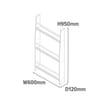 Liberty House Toys Kids Picture Book Wall Bookshelf - White & Blue