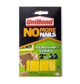 Unibond No More Nails Removable Mounting Tape Strips 5 Pack