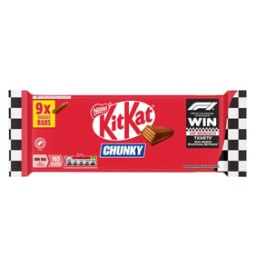 KitKat F1 Chunky Snacksize Milk Chocolate Bar 9 Pack Multipack 288g