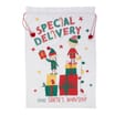 Sleigh Bells Large Canvas Novelty Christmas Sack