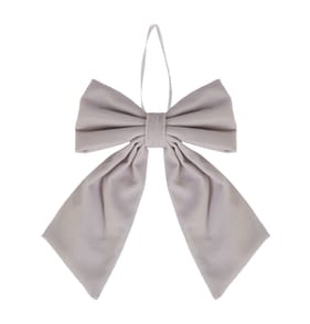 Frosted Spirit Medium Velvet Bow - Grey