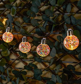 Firefly Solar Light Co Painted Ball String Lights - Multicolour