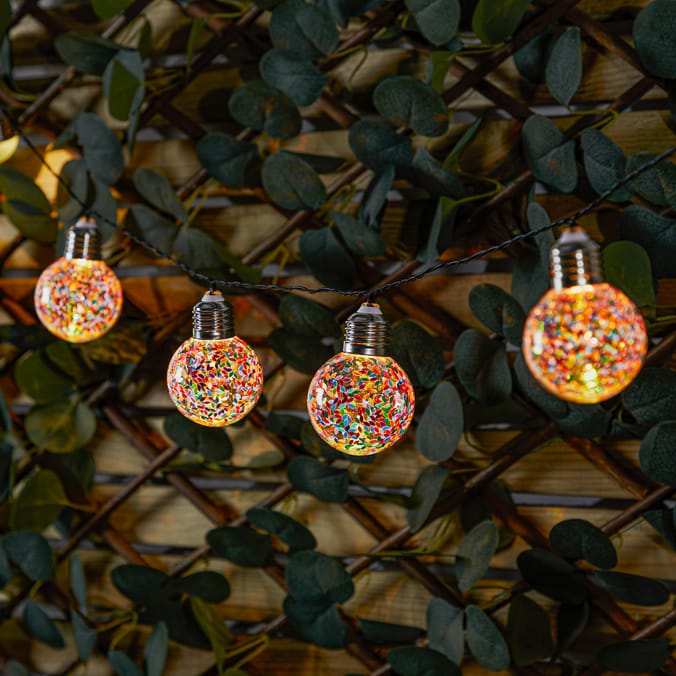 Firefly Solar Light Co 10 Painted Ball String Lights