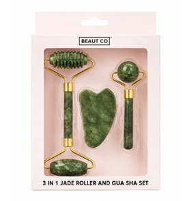 Beaut Co Jade Roller & Qua Sha Set