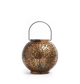 Firefly Round Lantern Solar Light - Bronze
